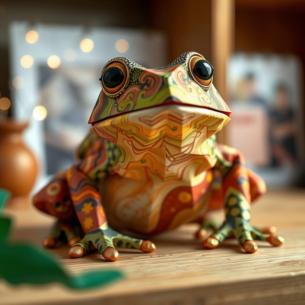 unpleasantly surprised frog