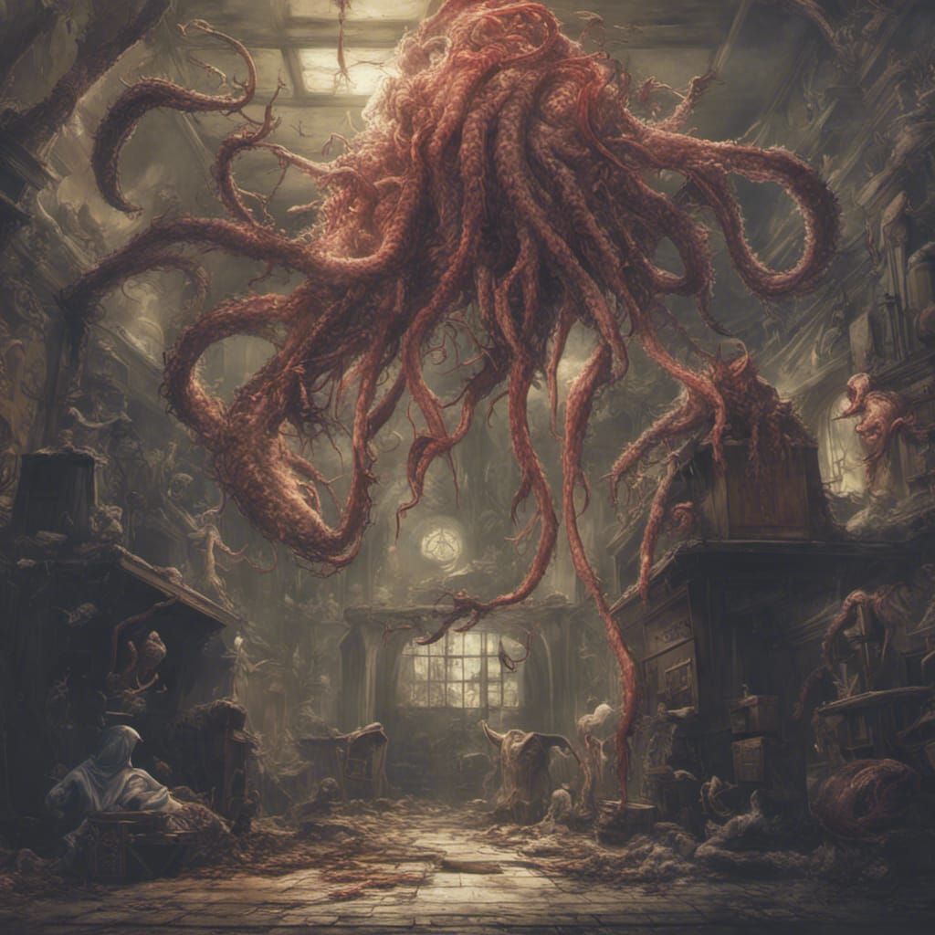 Tentacles Horror Exorcist: Dark Fantasy Concept Art