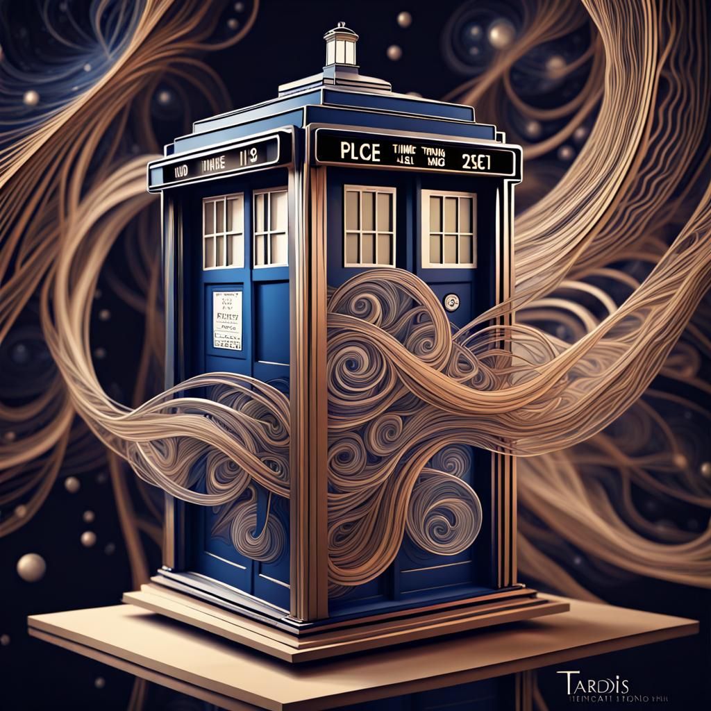 Abstract Tardis Time Travel Fractal in 3D