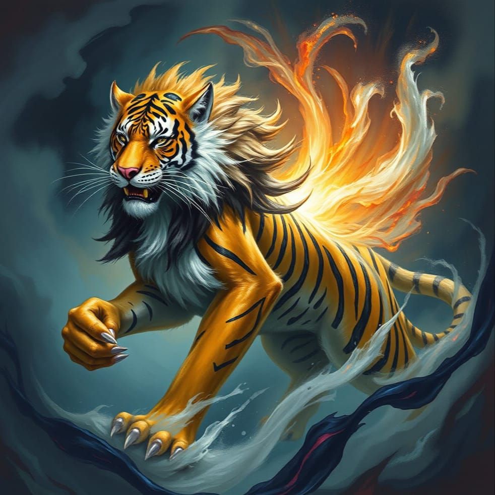 Majestic Tiger of Ancient Legend Radiates Ethereal Aura