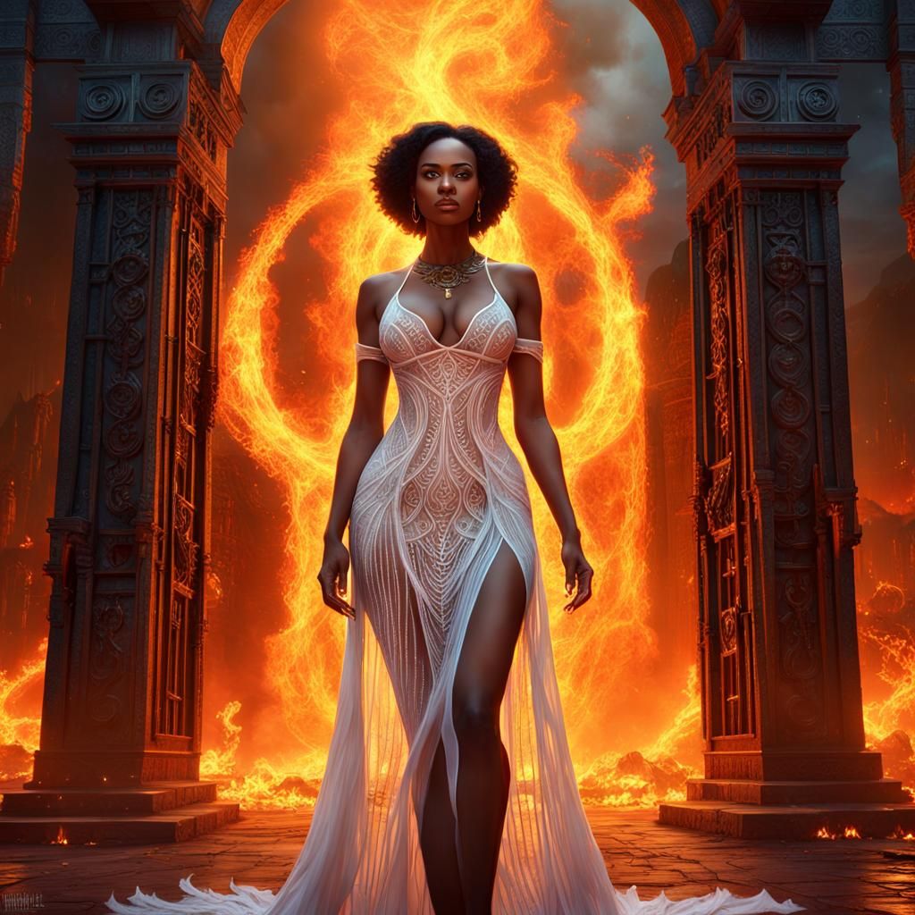 Ethiopian Woman at Hell's Gate: a Digital Masterpiece