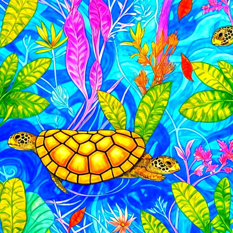 Singing Turtle AI Image