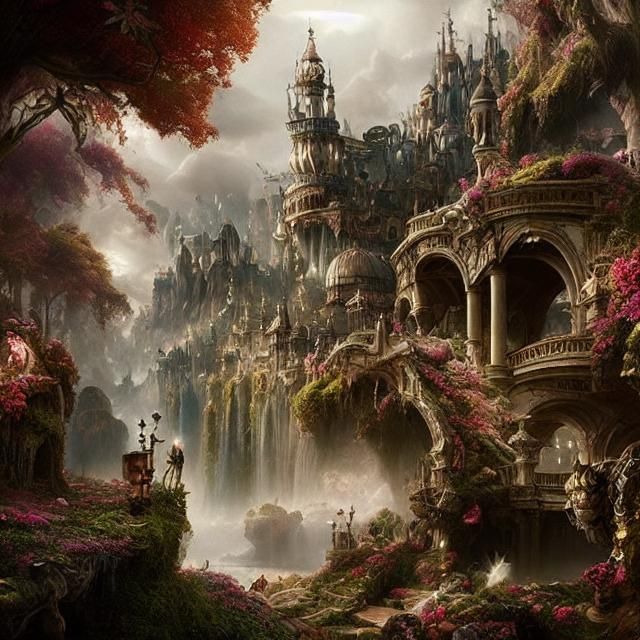 Epic Wonderland: A Dramatic Digital Painting