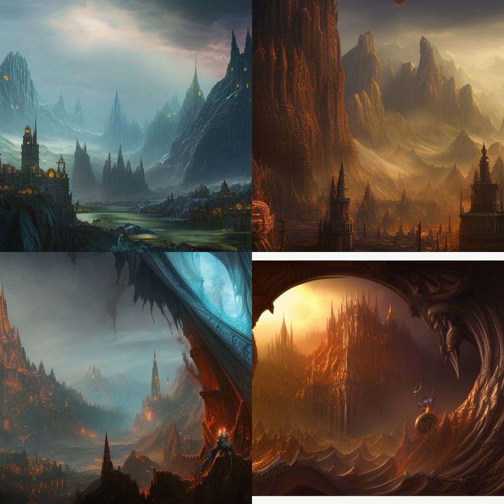 Detailed Fantasy King: Matte Painting in Deep Color
