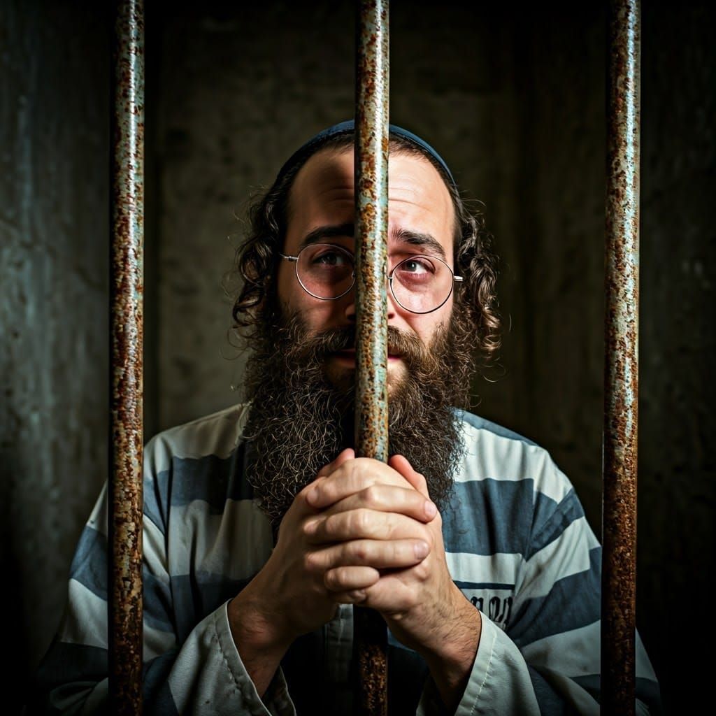 A Crying Ultra-Orthodox Jew Pleads for Freedom Behind Bars
