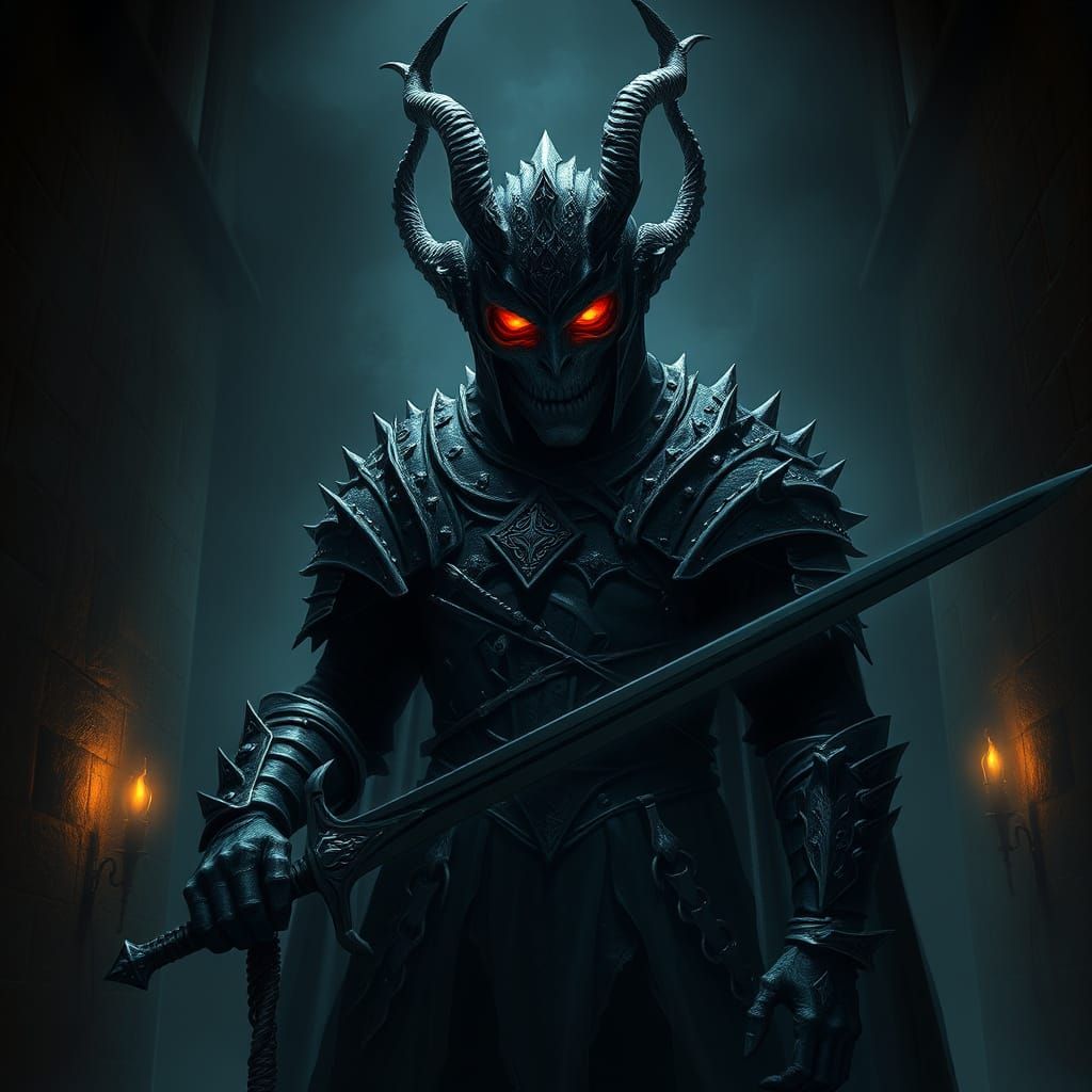 Ethereal Specter in Dark Gothic Armor