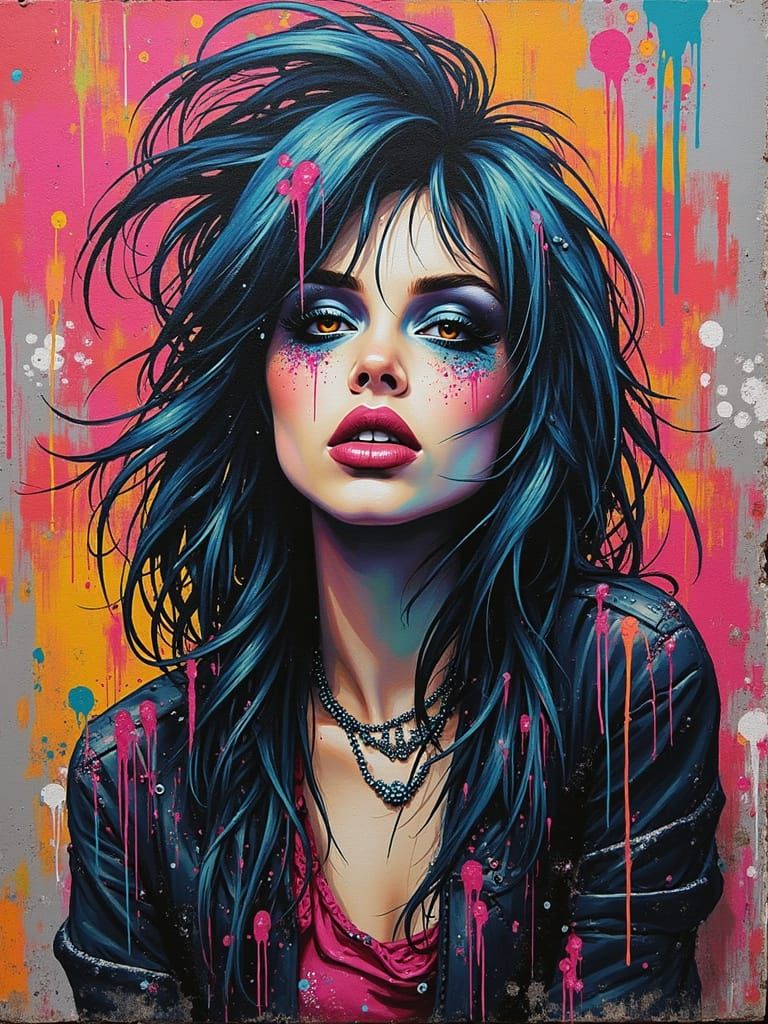Colorful Graffiti Art: Bad Reputation Illustration