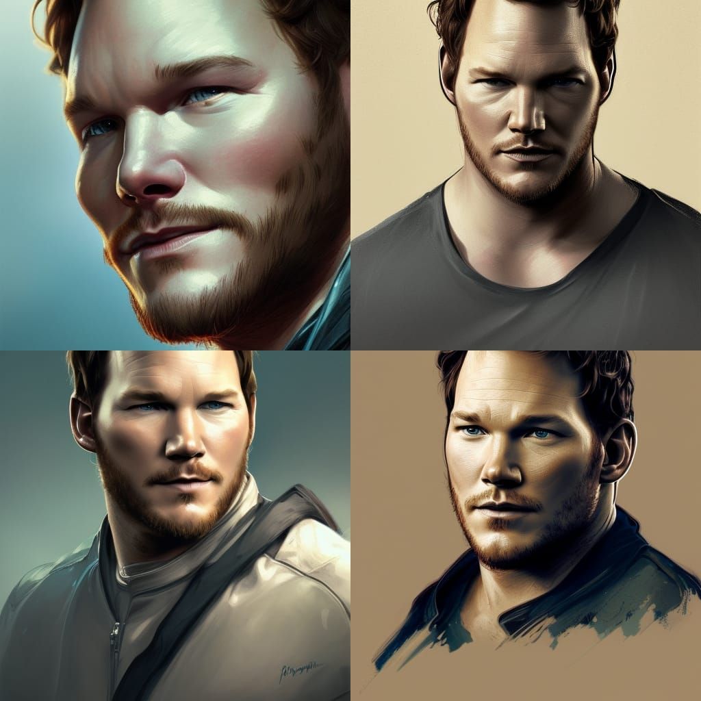 Detailed Portrait of Chris Pratt