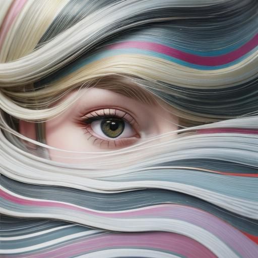 Botticelli Style Portrait with Long Blonde Hair