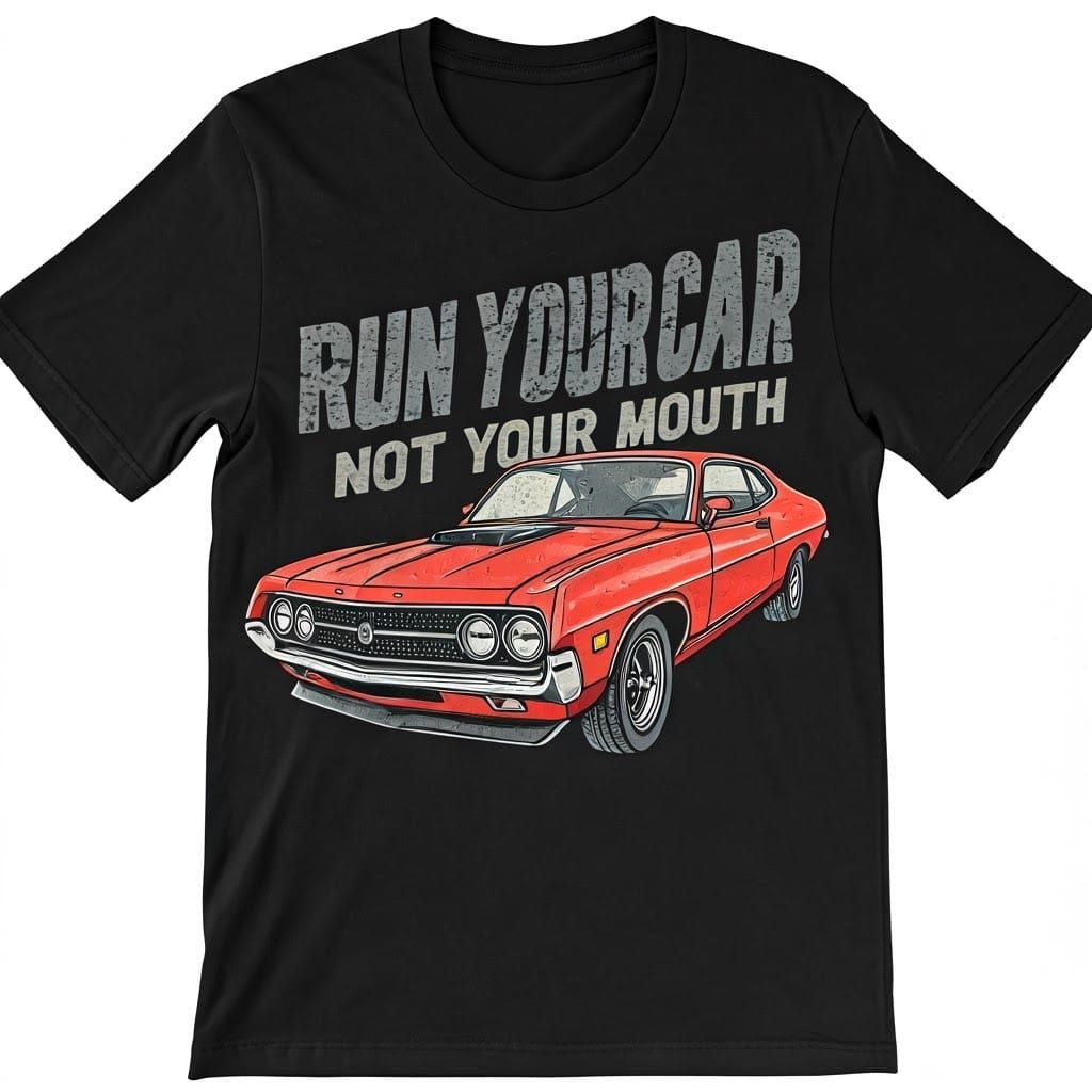 Retro T-Shirt Design: 1971 Ford Torino Graphic