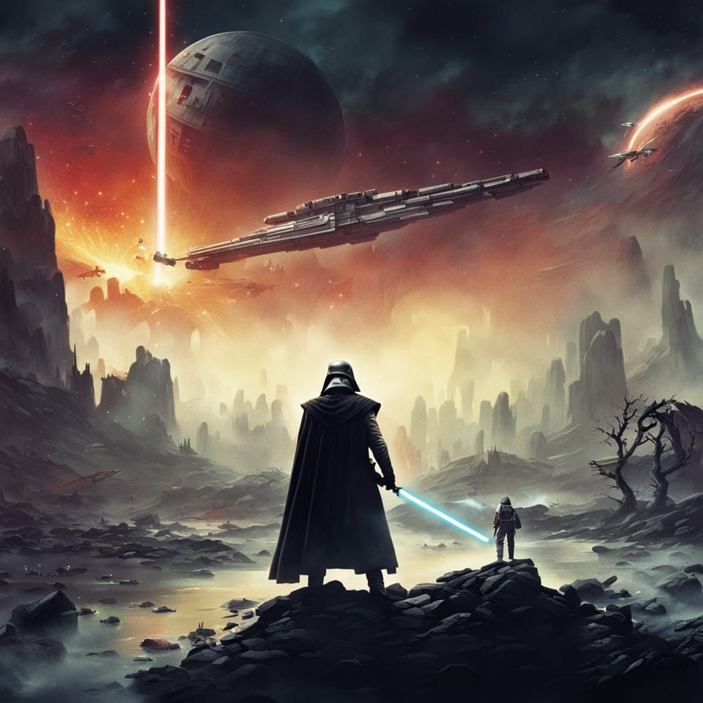 Epic Star Wars Battle in a Dark Swampy Galaxy