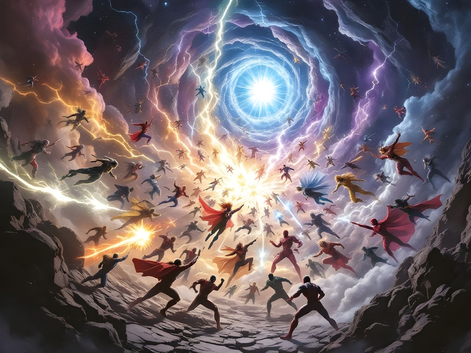 Epic Super Hero Battle at the End of the Universe