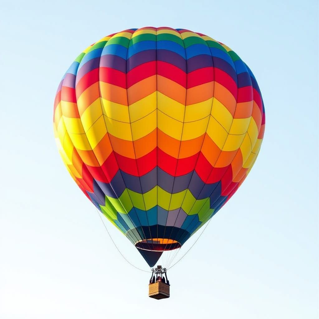 Colorful Hot Air Balloon Ascends