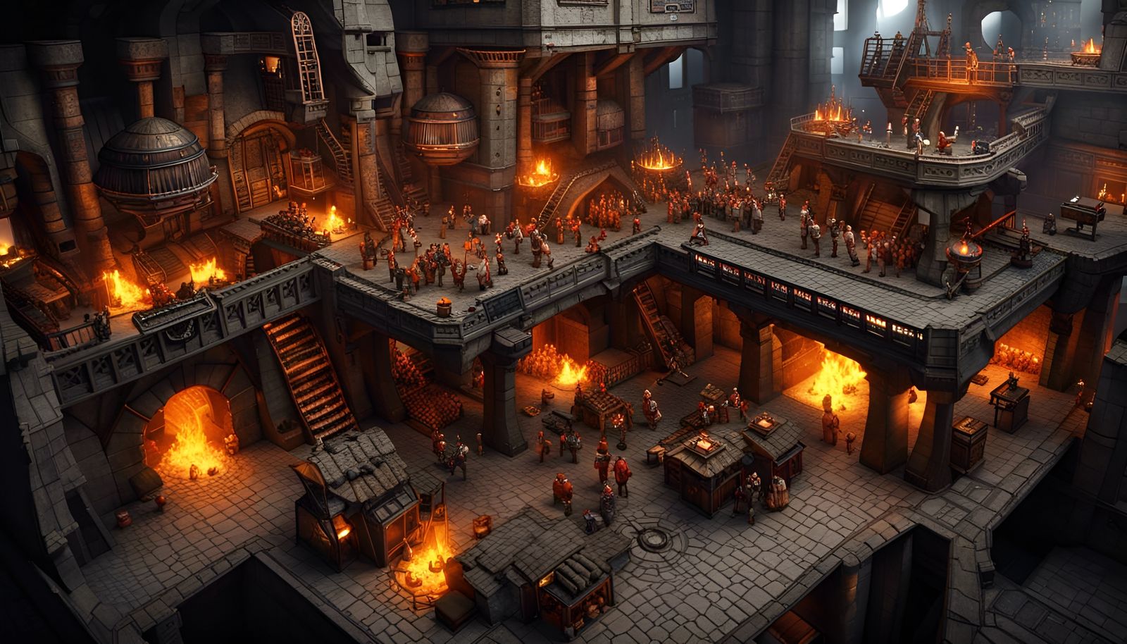 Epic Dwarven Forge in Mountain Cave