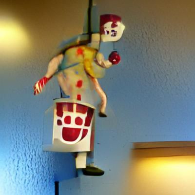 Bloody Armless Clown Emerges From Jack-in-the-Box