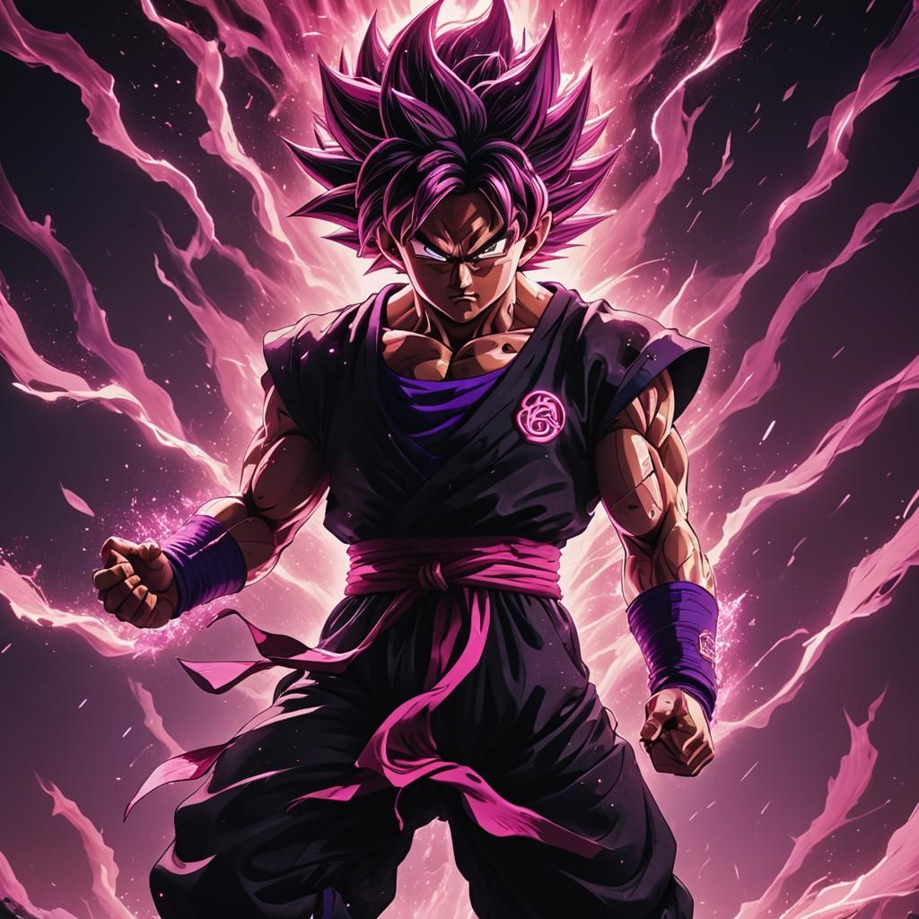Goku Black Super Saiyan Rose in Cinematic Style