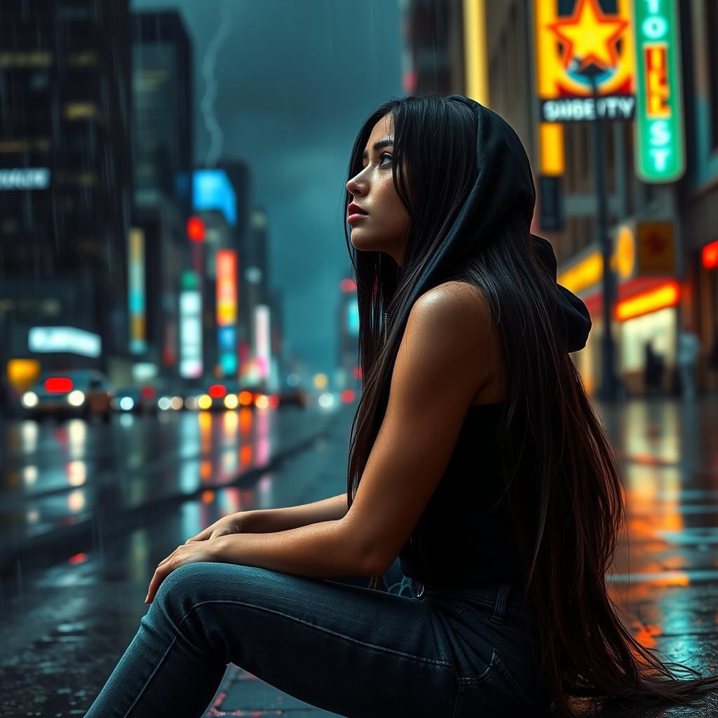 Rainy Night Despair in New York City