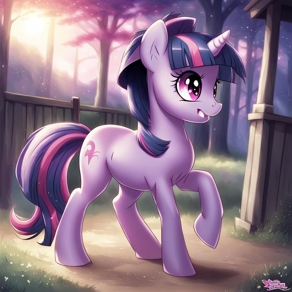 Twilight Sparkle in Anime Style Key Visual