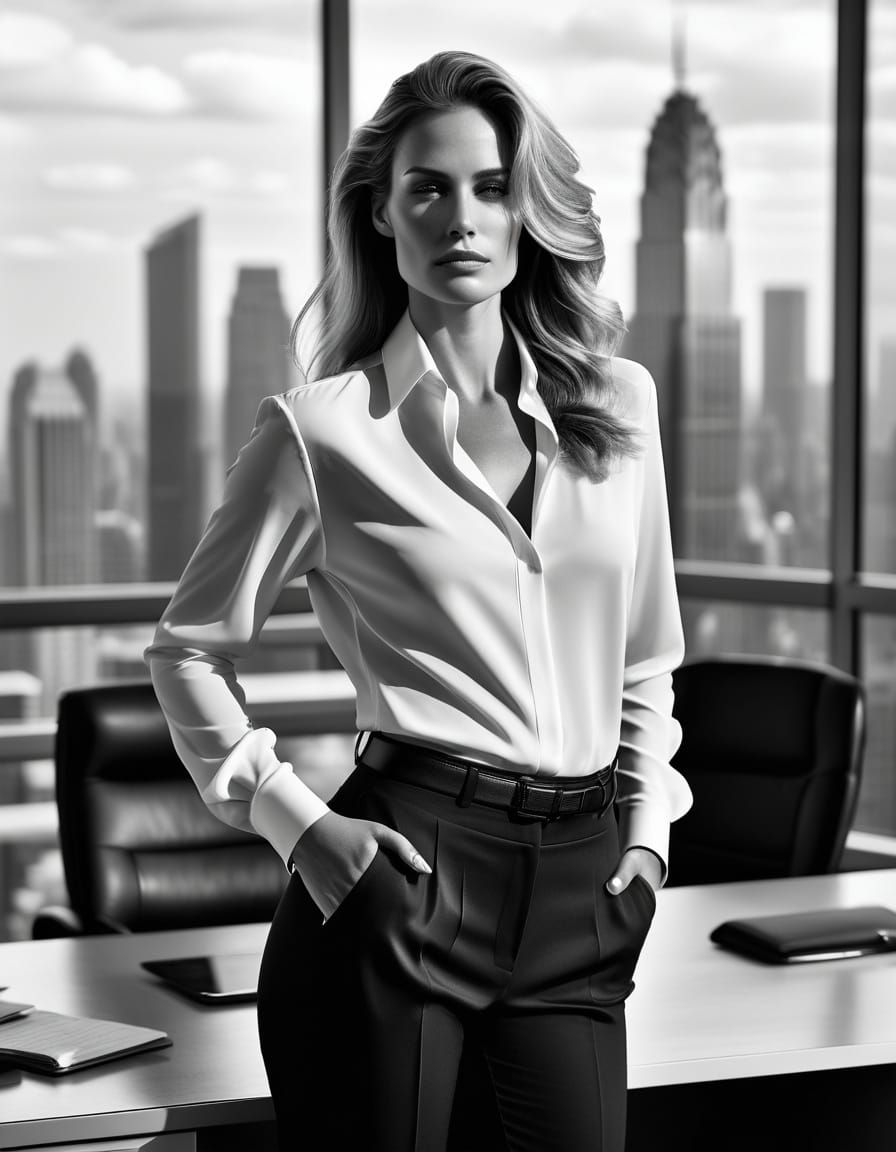 Elegant Businesswoman in Modern Office