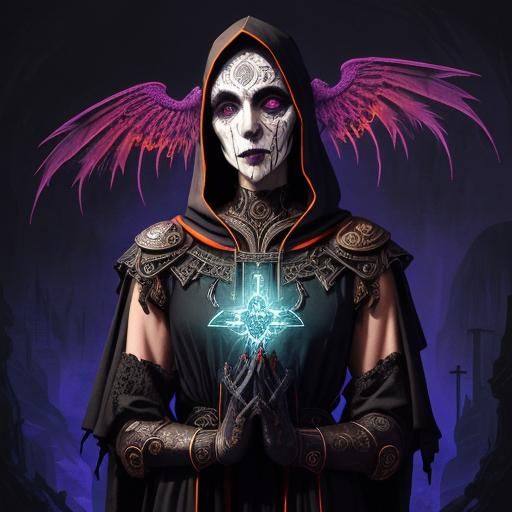 Steampunk Cult Ritual with Anthropomorphic Stork