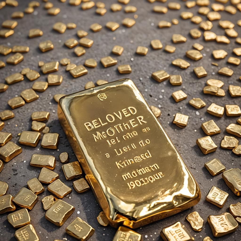 Gold Ingot with Children: Professional Photography