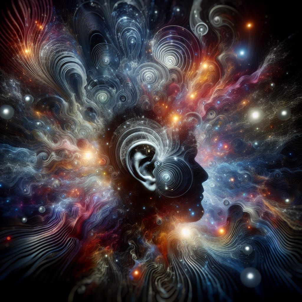 Abstract Tinnitus: Swirling Lights and Persistent Sound