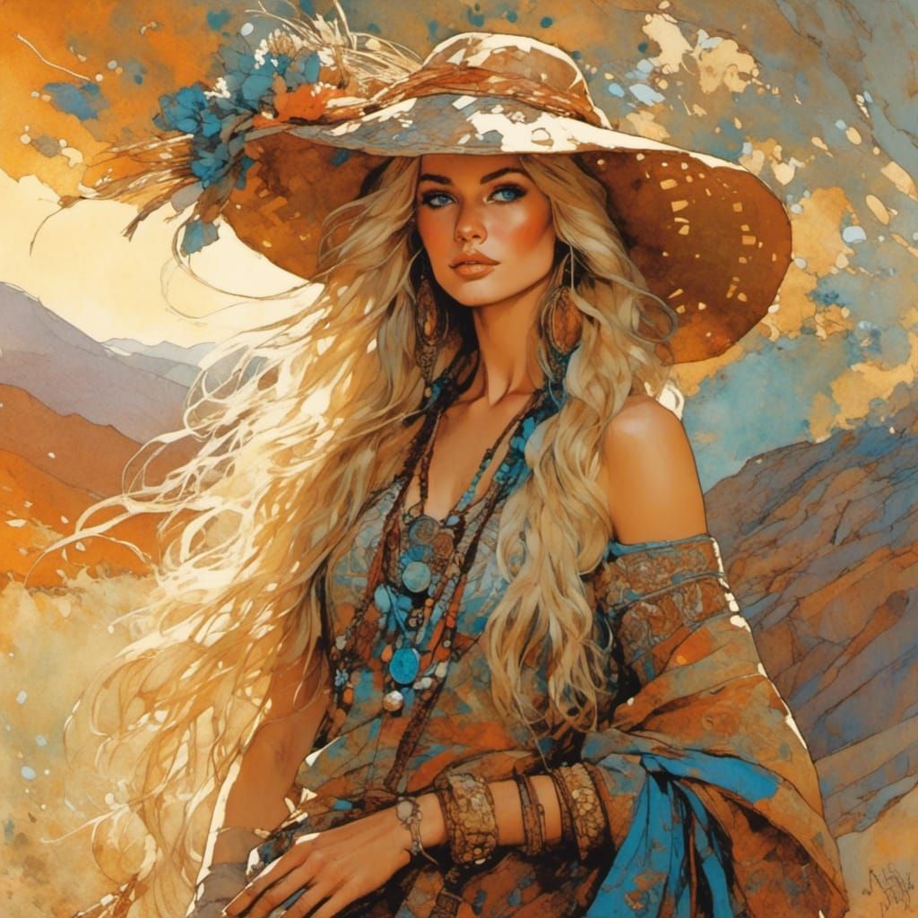 Bohemian Blonde in Chile with Inked Style