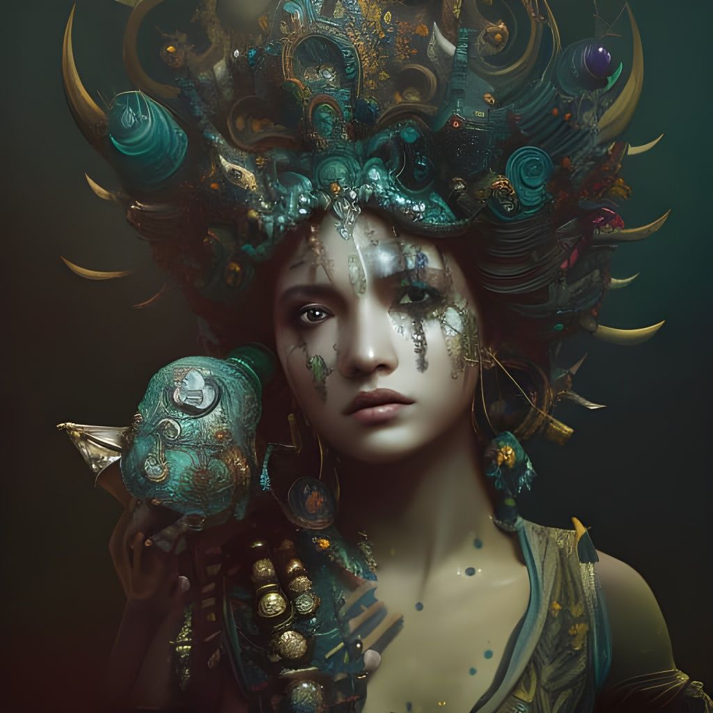 Intricate Hindu Goddess in Hyperdetailed Fantasy Art