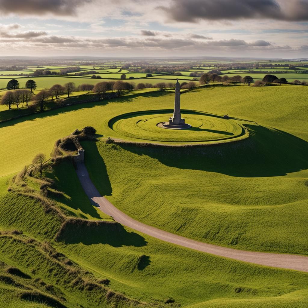 Scenic Hill of Tara in Ireland