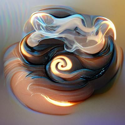 Glowing Smoky Swirl Abstract Illustration