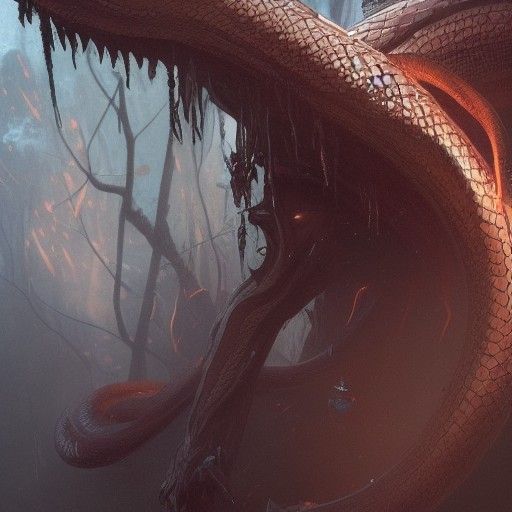 Detailed Snake Man Concept Art