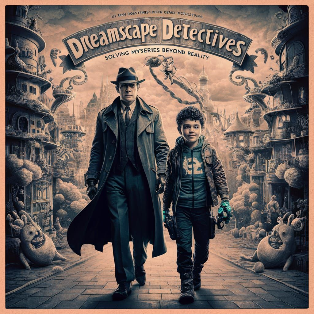 Dreamscape Detectives Movie Poster in Print Style