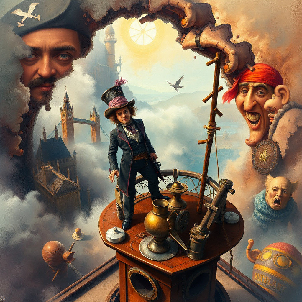 Johnny depp as all 4 characters, Willy Wonka  Sweeney Todd, ...