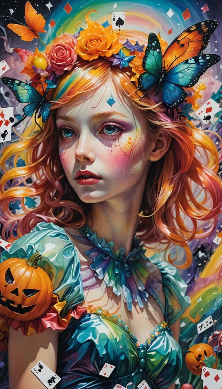 Dreamlike Halloween Fairy in Surreal Rayograph