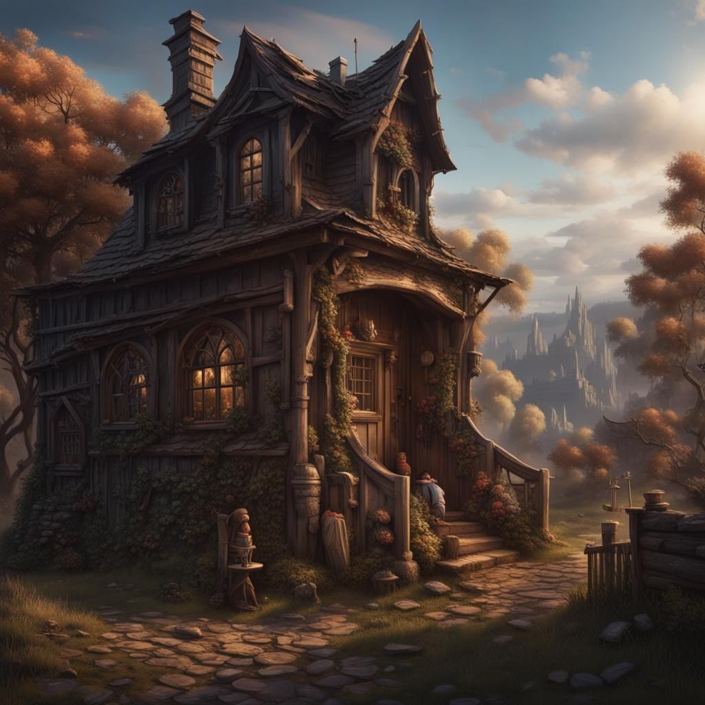 Old Woman's Boot Home: Fantasy Concept Art