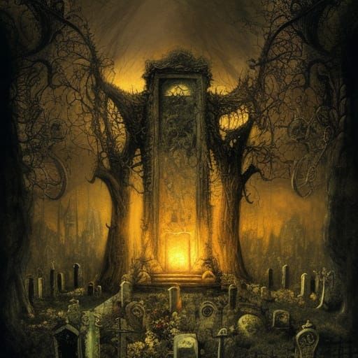 Haunted Cemetery Power Metal Album Cover