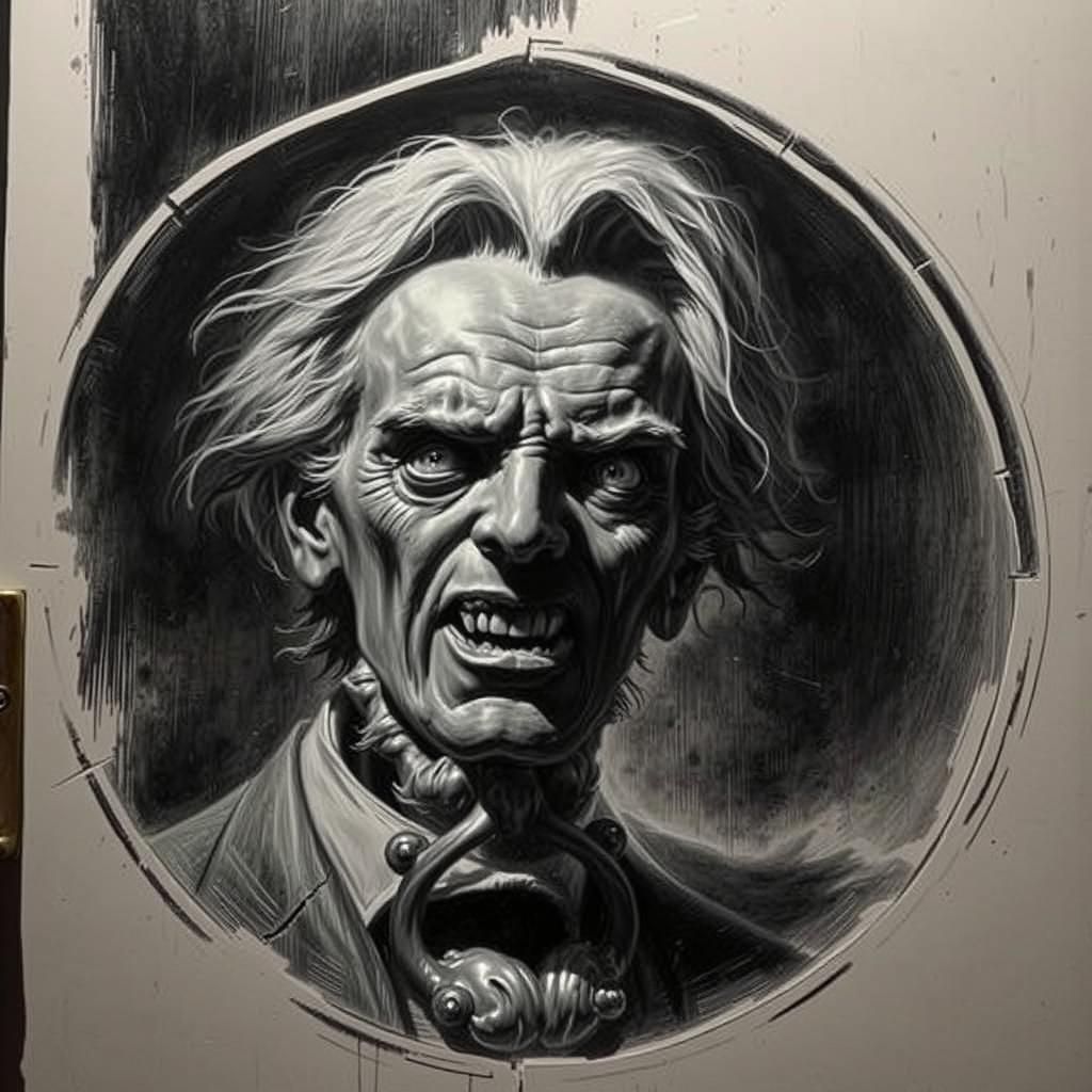 Scrooge's Door Knocker Transforms into Marley's Face