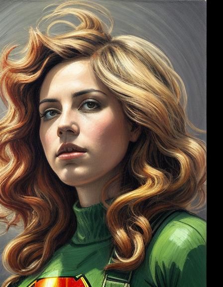 Bubblegum Pink Superhero in Digital Art Style