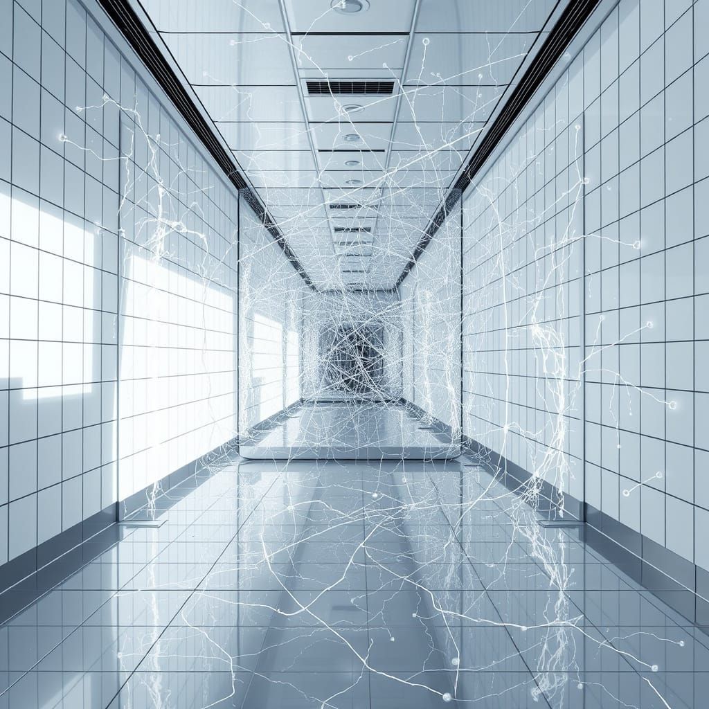 Infinite Mirror with Digital Electric Glitches