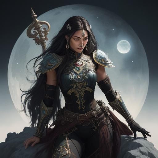 Yoga Warrioress with Yak: DreamWorks Animation Style