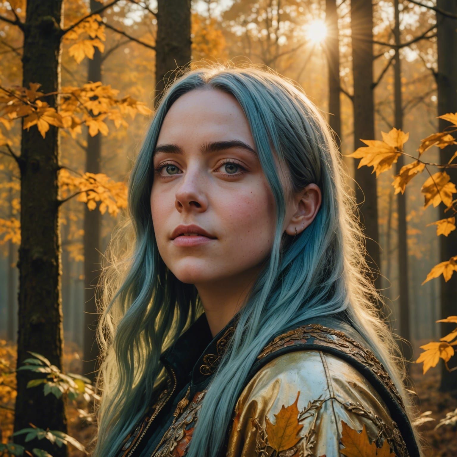 Fantasy Portrait of a Woman in Autumnal Light