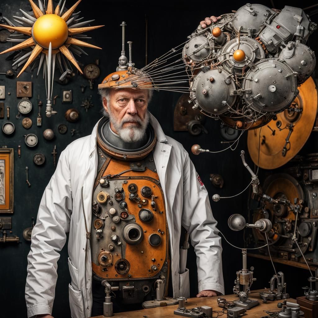 Surreal Spaceships Orbiting in a Magical Dreamscape