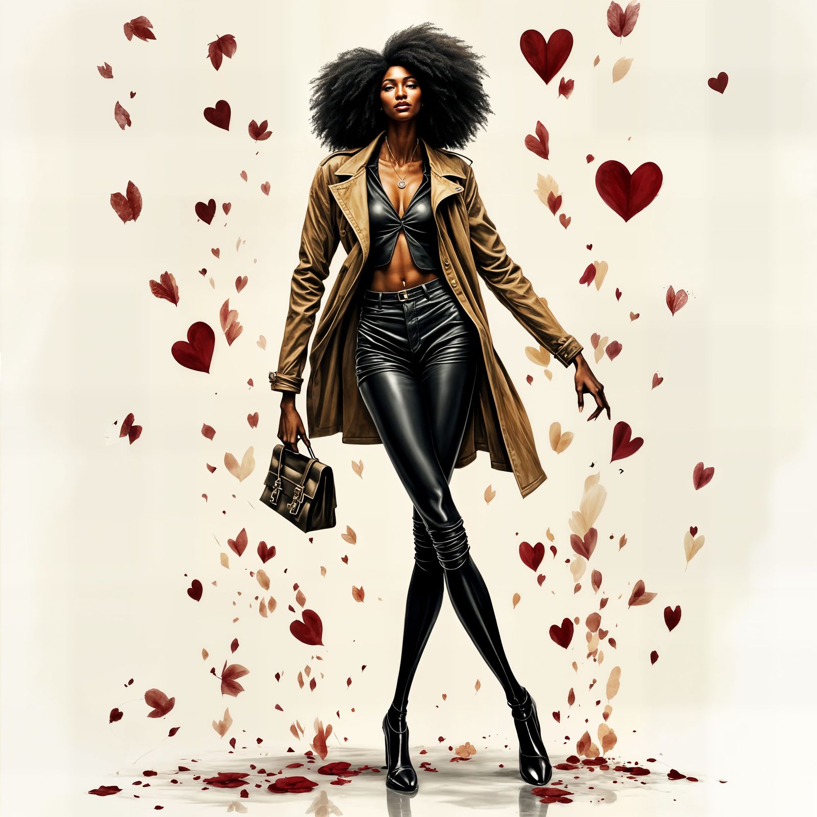 Avant-Garde Black Woman in Striking Illustration