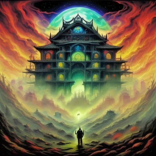 Cosmic Concert in Ethereal Swirling Colors