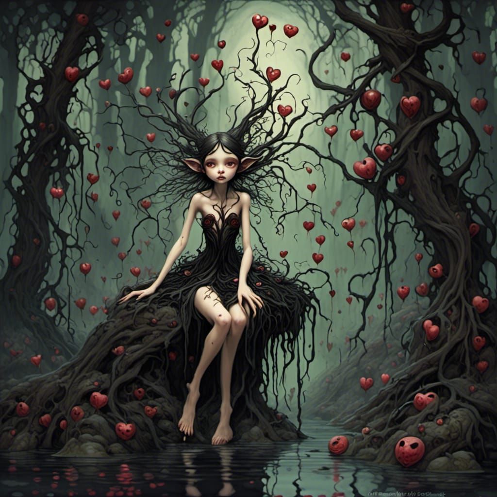 Weeping Willow Pixie in Fantasy Style