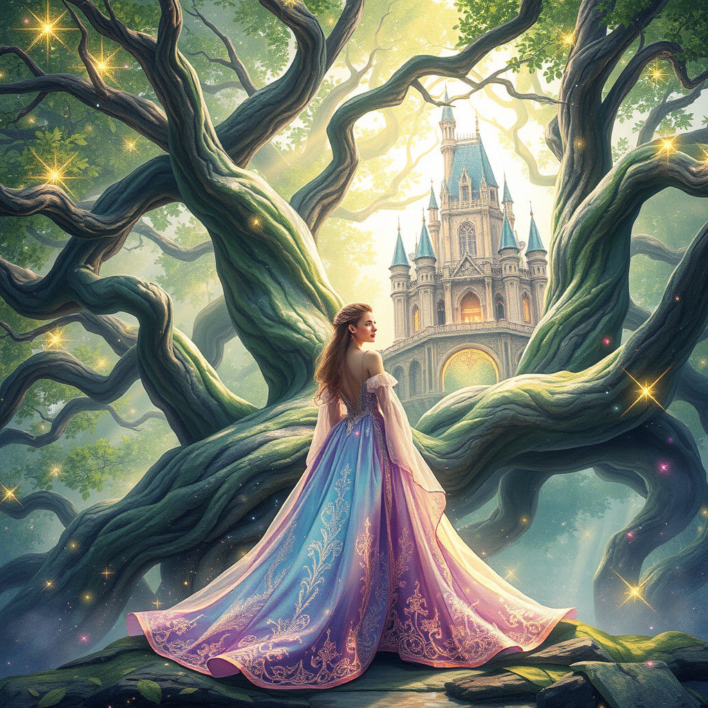 Glittering Tree Castle: A Regal Woman's Fantasy
