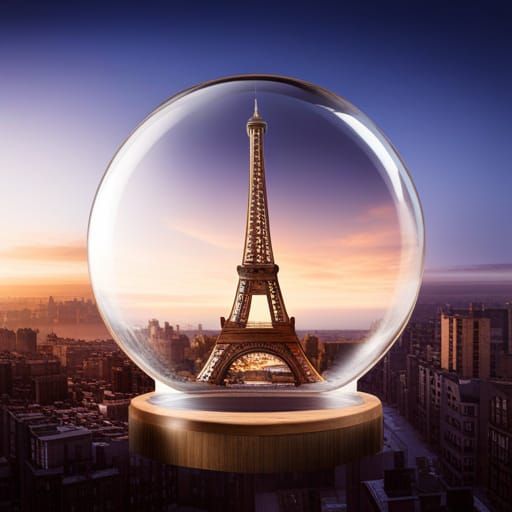 Eiffel Tower Snow Globe Souvenir