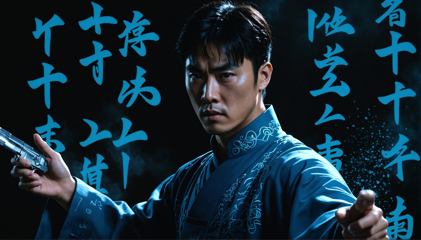 Onomatopoeia with Chinese Characters in Cinematic Style