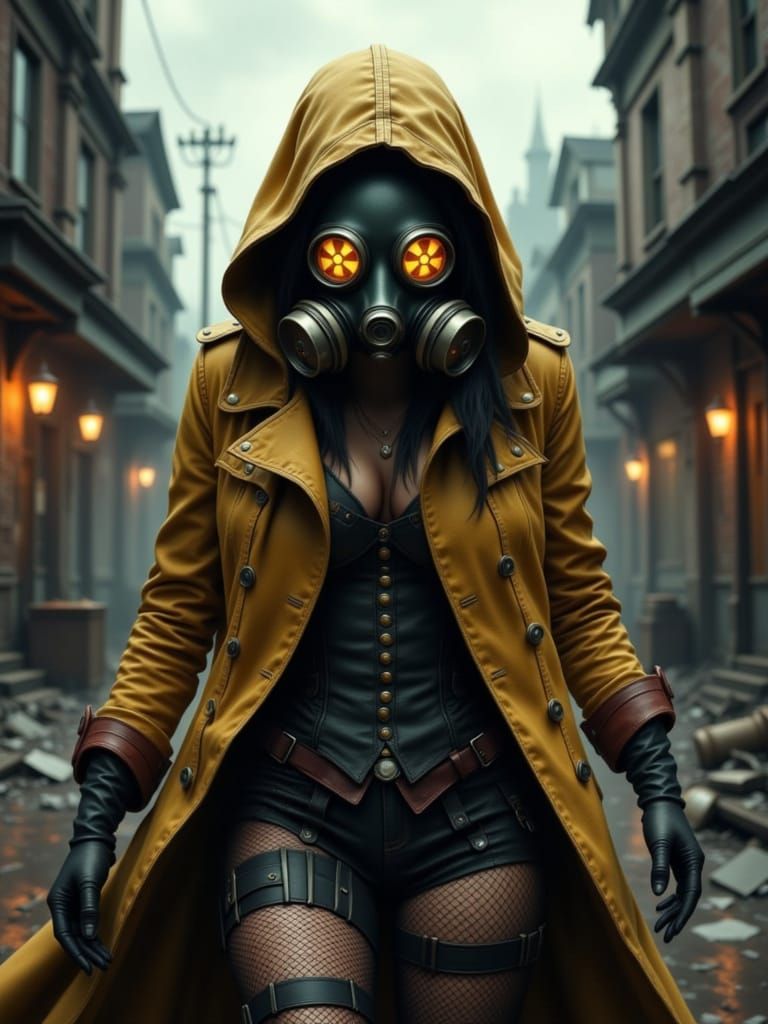 Plague Doctor in Post-Apocalyptic World