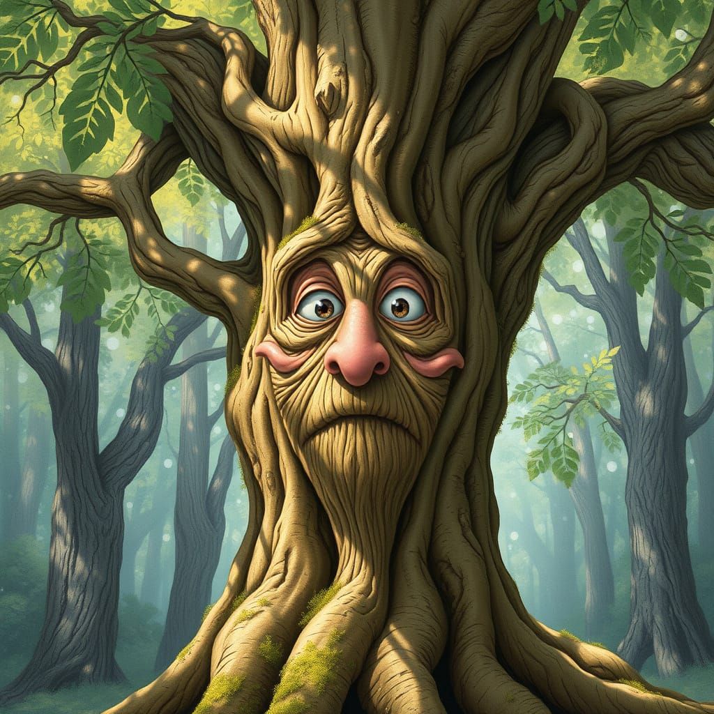 Gnarled Tree of Wonder in the Hundred Acre Wood